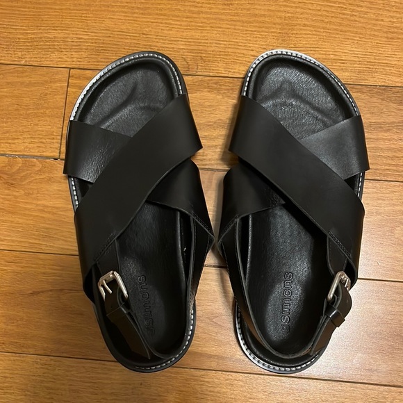 Simons Shoes - Simons black leather sandal - eu 38/ us 7.5